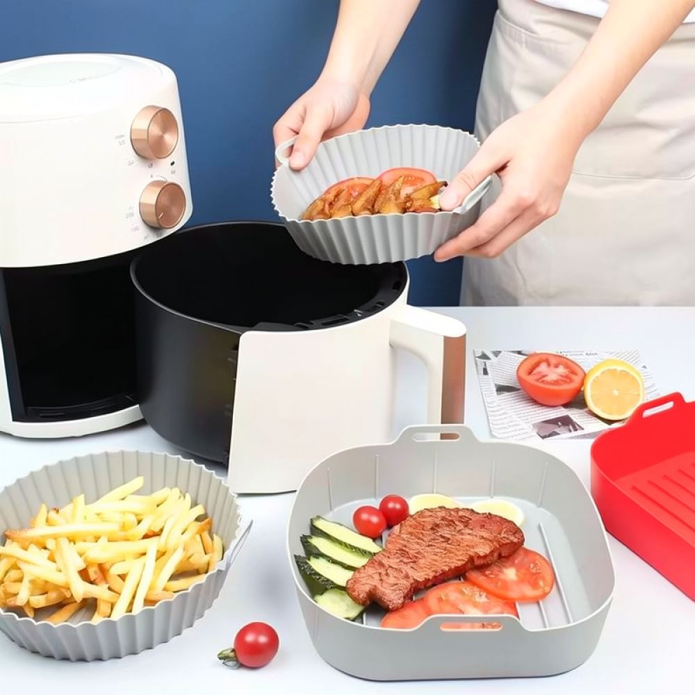 Square Silicone Air Fryer Bask - Air Fryer Silicone Pot Liner ulasan dan harga