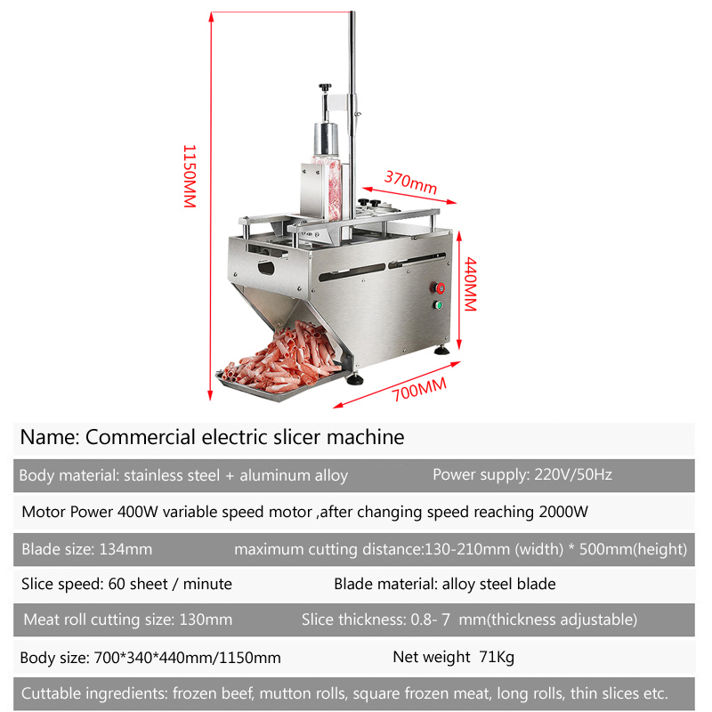 Electric Slicer Meat Cutter Co - Automatic Meat Slicer Home ulasan dan harga